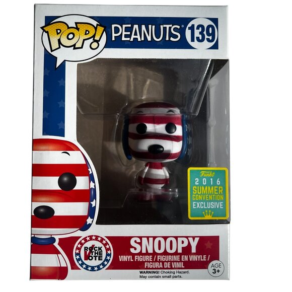 Funko Other - Funko POP Snoopy from Peanuts Rock The Vote 2016 Summer Convention Exclusive